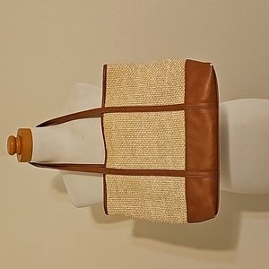 ♥️ Talbots Straw Tote Purse